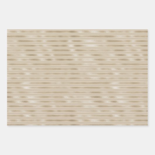 Red Glam Gold Stripes Inpakpapier Vel (Voorkant 3)