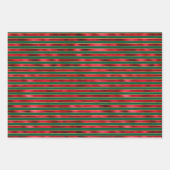 Red Glam Gold Stripes Inpakpapier Vel (Voorkant 2)