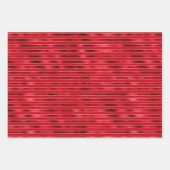 Red Glam Gold Stripes Inpakpapier Vel (Voorkant)