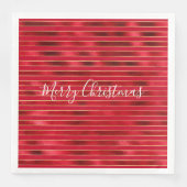Red Glam Gold Stripes Servet (Voorkant)