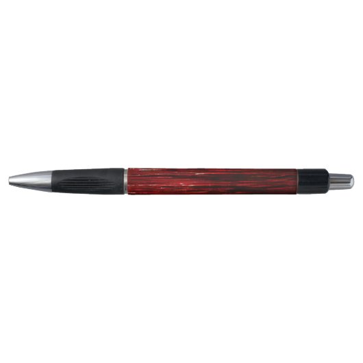 Red Glam Tinsel Stripes Pen (Voorkant)