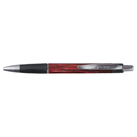 Red Glam Tinsel Stripes Pen (Achterkant)