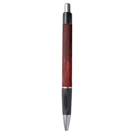 Red Glam Tinsel Stripes Pen (Voorkant Verticaal)