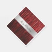 Red Glam Tinsel Stripes Servet (Hoek)