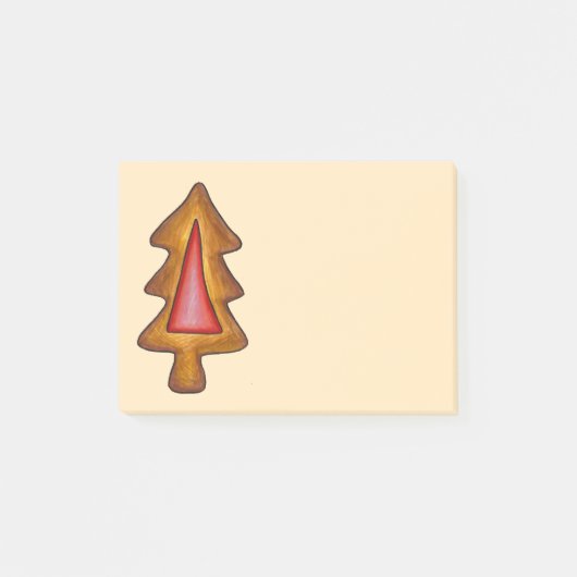 Red Glas in lood kerstboom Cookie Holiday Post-it® Notes (Voorkant)