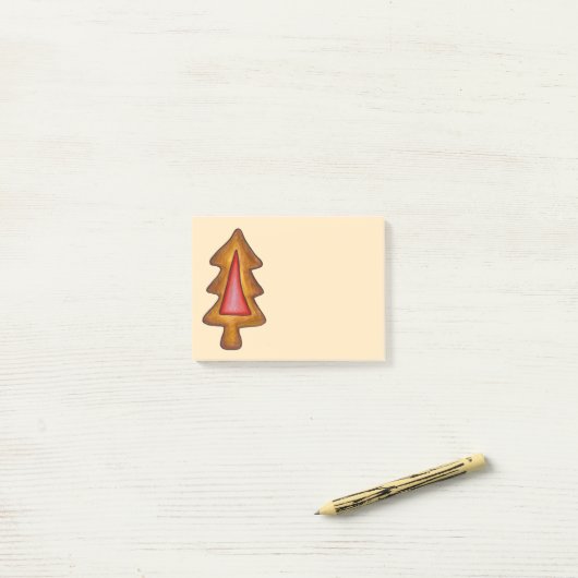 Red Glas in lood kerstboom Cookie Holiday Post-it® Notes (Op bureau)