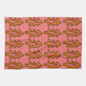 Red Glas in lood kerstboom Cookie Holiday Theedoek (Horizontaal)