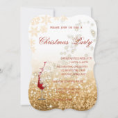 Red Glass Glittery, feestfeest voor zakelijk gebru Kaart (Voorkant)