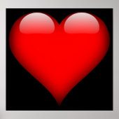 Red Glass Heart  Poster (Voorkant)