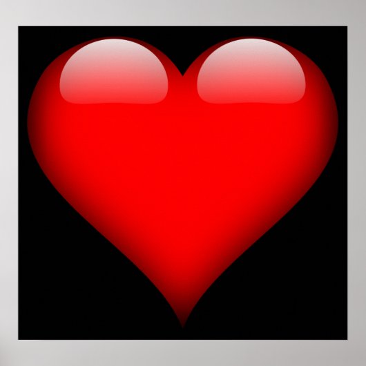 Red Glass Heart Poster (Voorkant)