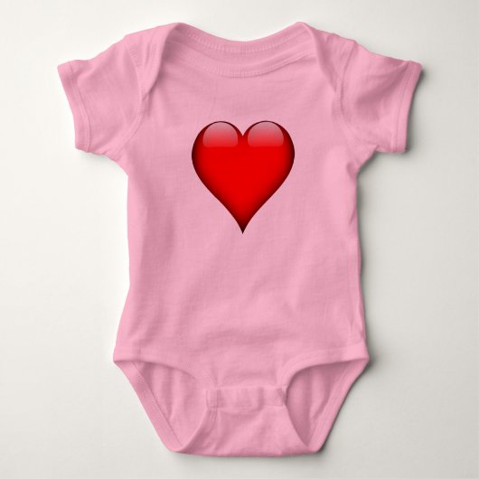 Red Glass Heart  Romper (Voorkant)