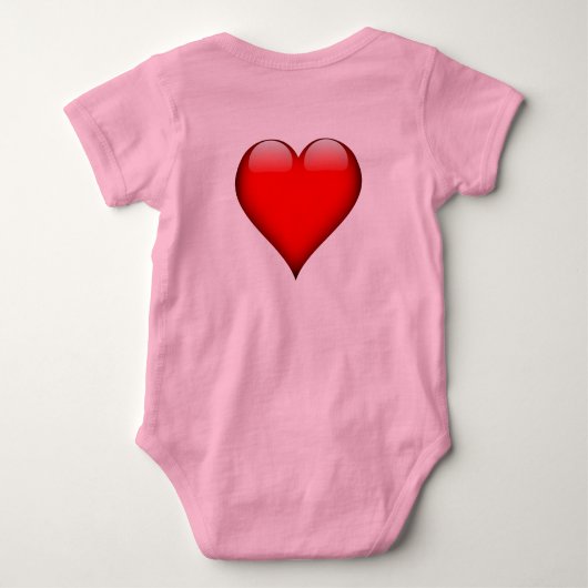 Red Glass Heart  Romper (Achterkant)