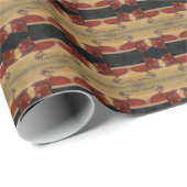 "Red Glass Ornament", gespiegelde cadeauverpakking Cadeaupapier (Rol Hoek)