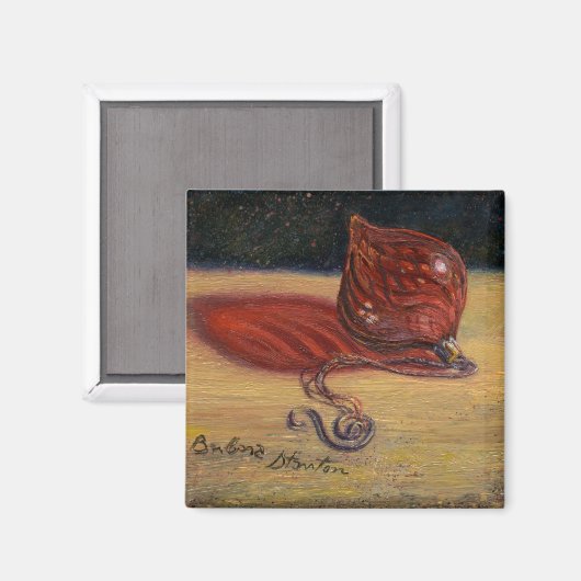 "Red Glass Ornament" magneet (Voorkant / Achterkant)