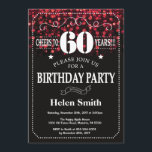 Red Glitter 60ste verjaardag Kaart<br><div class="desc">Red Glitter 60e verjaardag. Witte typografie. Zwart-wit schoolbord achtergrond. Verjaardag voor volwassenen. Verjaardag van Mannen of vrouwen. Kinder jongen of meisje dame tiener Bday Nodig uit. 13e 15e 16e 18e 20e 21e 30e 40e 50e 60e 70e 80e 90e 100e. Elke leeftijd. Voor verdere aanpassing klikt u op de knop "Aanpassen"...</div>