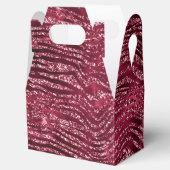 Red Glitter Animal Print Favoriete Box Bedankdoosjes (Geopend)