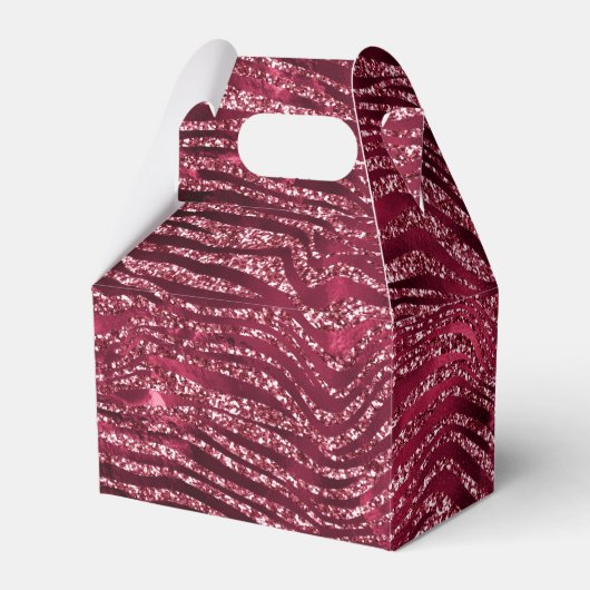 Red Glitter Animal Print Favoriete Box Bedankdoosjes (Voorkant Zijde)