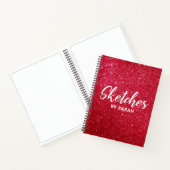 Red Glitter Artist Sketchbook Notitieboek Notitieb (Binnen)