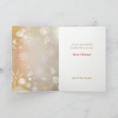 Red Glitter Bulbs Feliz Navidad Peace on Earth Feestdagen Kaart (Binnen)