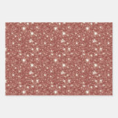 Red Glitter Cream Leopard Animal Print Birthday Inpakpapier Vel (Voorkant 2)
