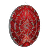 Red Glitter Decorative Dartboard Dartbord (Voorkant Links)
