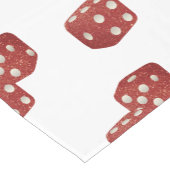 Red Glitter Dice Casino thema Korte Tafelloper (Hoek)