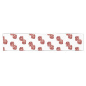 Red Glitter Dice Casino thema Korte Tafelloper (Horizontaal)