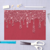 Red Glitter Drip Tissuepapier (Craft)