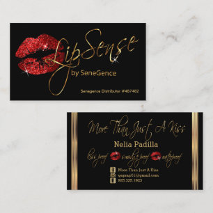 Red Glitter en Gold — Aangepaste bestelling Visitekaartje