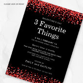 Red Glitter Favoriete Dingen Black Galentines Part Kaart