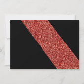 Red Glitter Foto Lijst Afstuderen Uitnodiging (Achterkant)