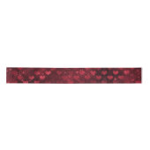 Red Glitter Glam Hearts Pattern Satijnen Lint (Voorkant)