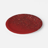 Red Glitter Glam Sparkle Elegant Chic Papieren Bordje (Gekanteld)