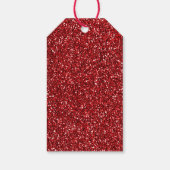 Red Glitter Glitz Cadeaulabel (Achterkant)