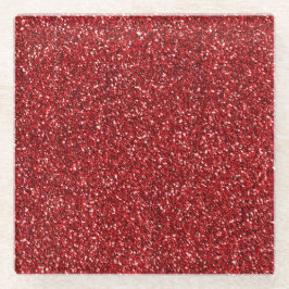 Red Glitter Glitz Glazen Onderzetter
