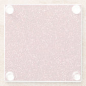 Red Glitter Glitz Glazen Onderzetter (Achterkant)