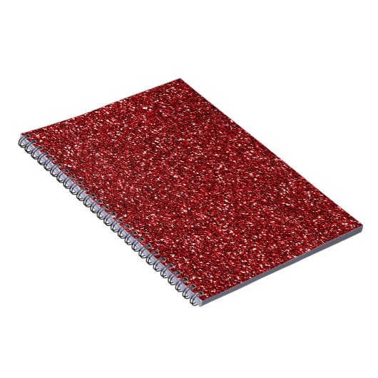 Red Glitter Glitz Notitieboek (Rechterzijde)