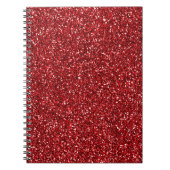 Red Glitter Glitz Notitieboek (Voorkant)
