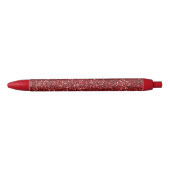 Red Glitter Glitz Zwarte Inkt Pen (Voorkant)