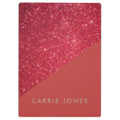 Red Glitter  Gold Business Elegant Klembord (Achterkant)