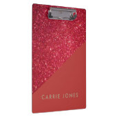 Red Glitter  Gold Business Elegant Klembord (Rechts)