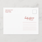 Red Glitter Handwritter Foto voor meest feestkerst Briefkaart (Achterkant)