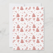 Red Glitter Handwritter Photo Merry Kerstry Kaart (Achterkant)