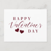 Red Glitter Happy Valentine's Day Hearts Briefkaart (Voorkant)