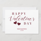 Red Glitter Happy Valentine's Day Hearts Feestdagenkaart (Voorkant)