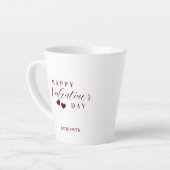 Red Glitter Happy Valentine's Day Hearts Latte Mok (Linkerhoek)