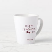 Red Glitter Happy Valentine's Day Hearts Latte Mok (Rechterhoek)