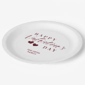 Red Glitter Happy Valentine's Day Hearts Papieren Bordje (Gekanteld)