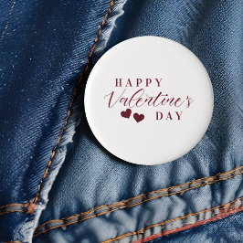 Red Glitter Happy Valentine's Day Hearts Ronde Button 3,2 Cm