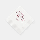 Red Glitter Happy Valentine's Day Hearts Servet (Hoek)